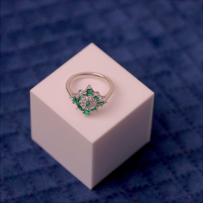 Silver Nyra Flame Chain Pendant Combo Set