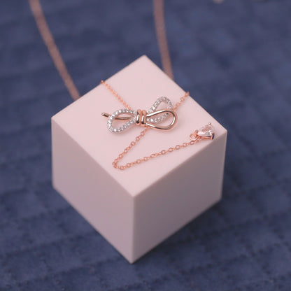 Rosegold Infinity Drip Chain Pendant