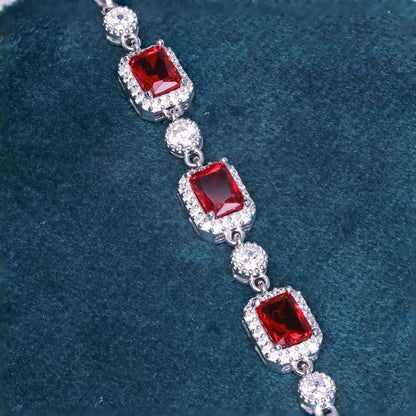 Silver Royal Ruby Bracelet