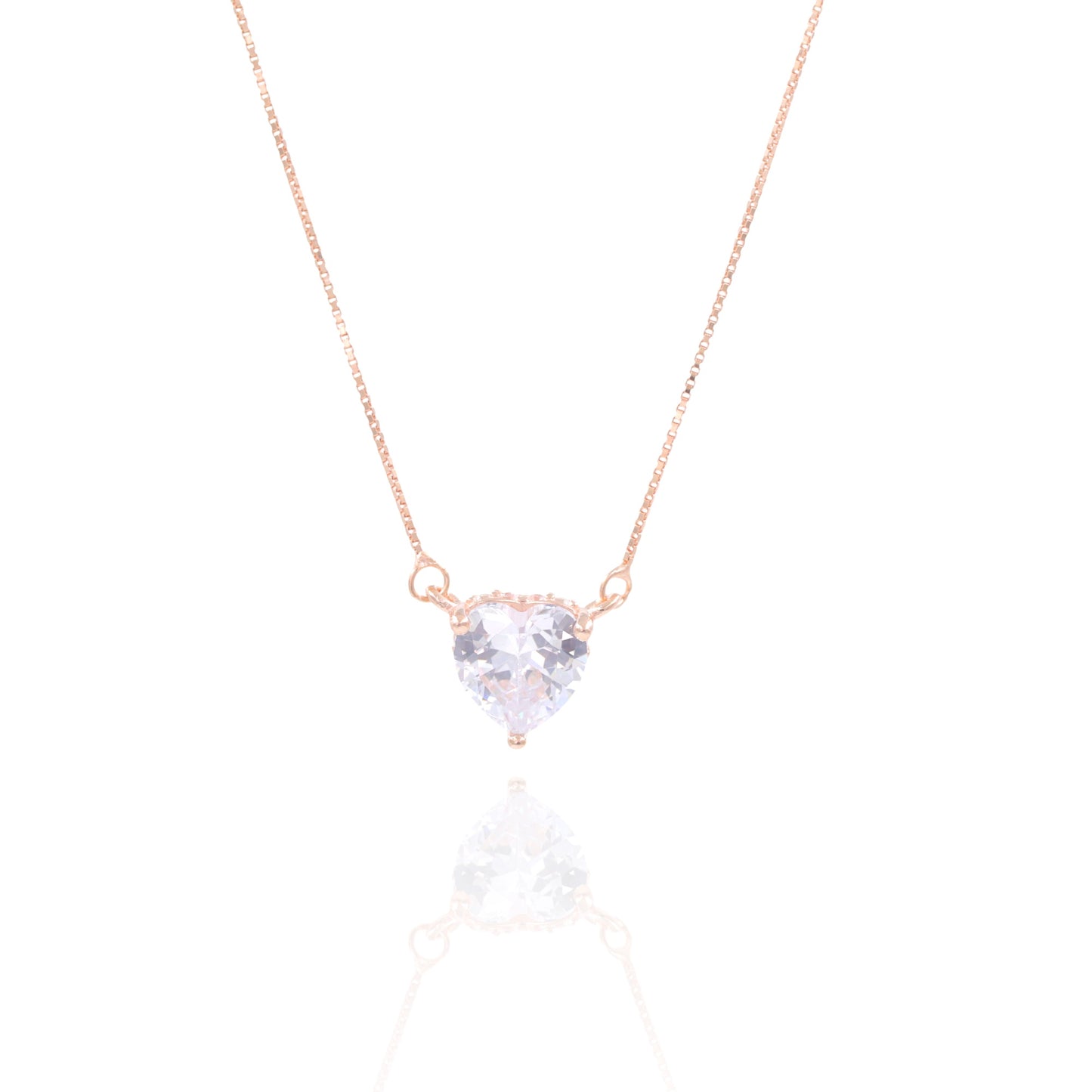 Rosegold Éclat de Coeur Chain Pendant