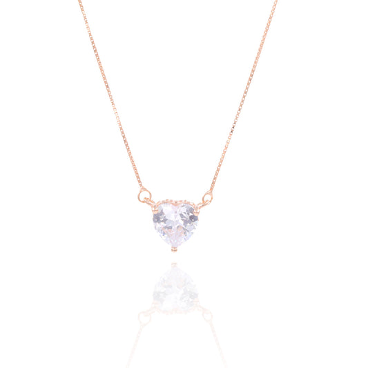 Rosegold Éclat de Coeur Chain Pendant