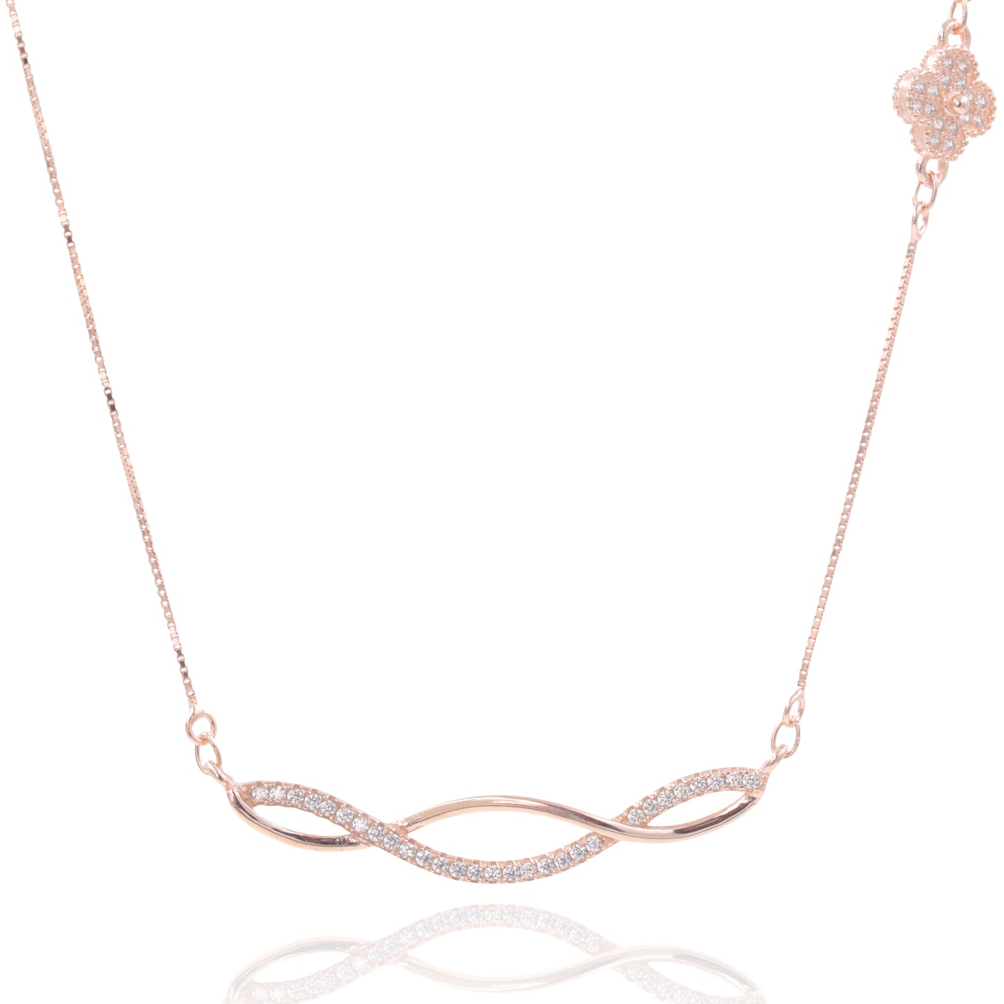 Rosegold Gilded Loop Chain Pendant