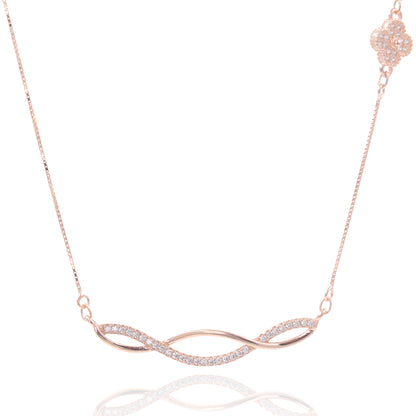 Rosegold Gilded Loop Chain Pendant