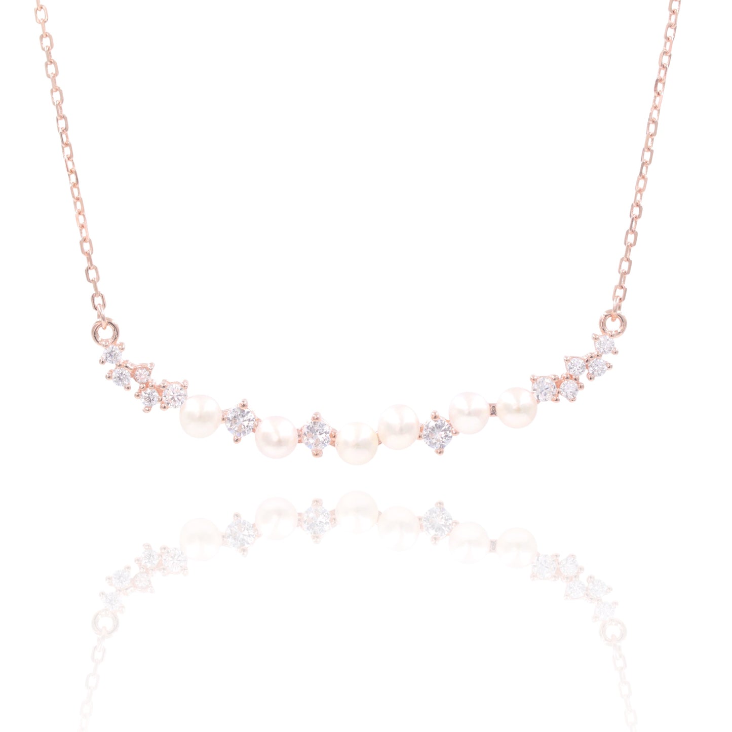 Rosegold Elara Curve Chain Pendant