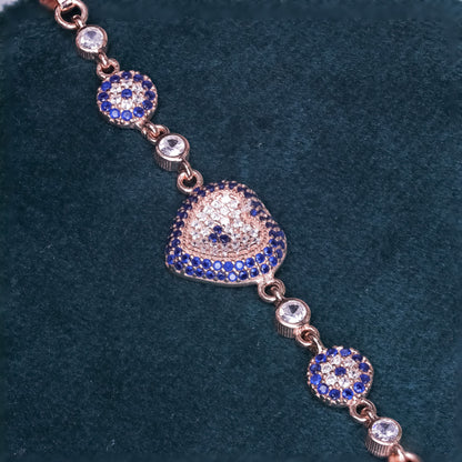 Rose Gold Lustrous Charm Bracelet