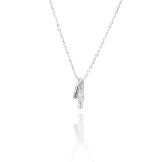 Silver Quiet Edge Chain Pendant