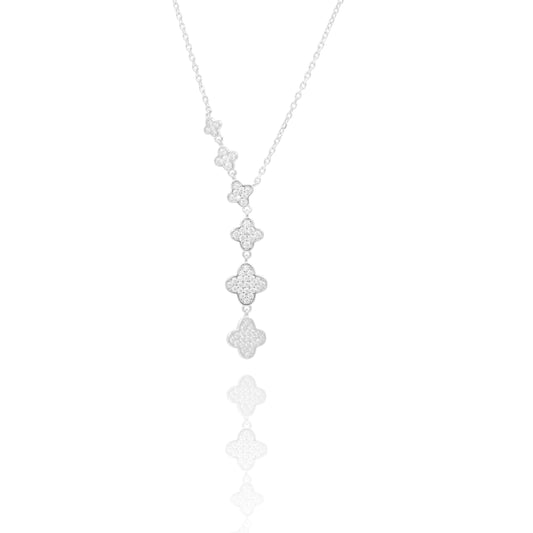 Silver Clover Trail Chain Pendant