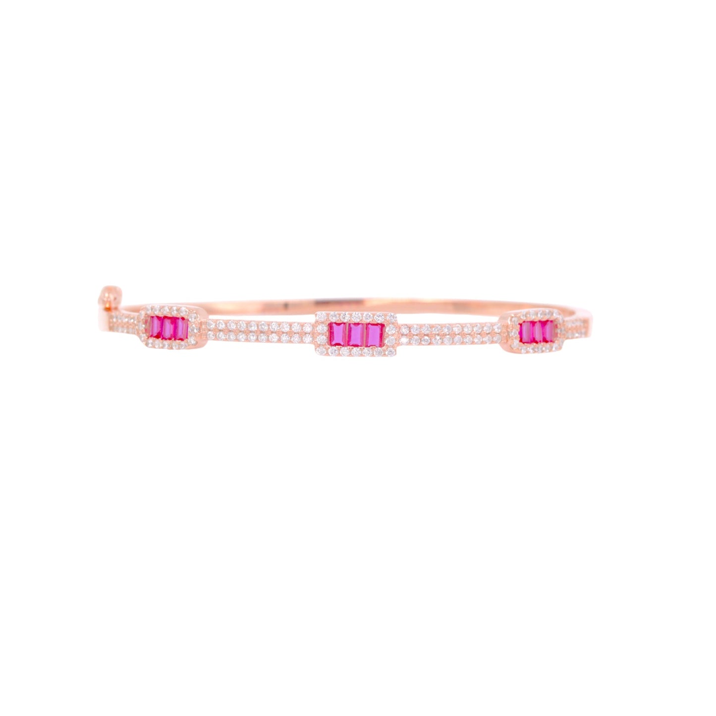 Rose Gold Garnet Glow Cuff/Kada
