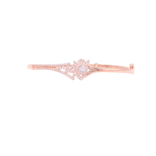 Rose Gold Bloom & Bare Cuff/Kada
