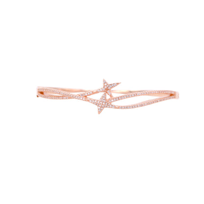 Rose Gold Stellar Trail Cuff/Kada