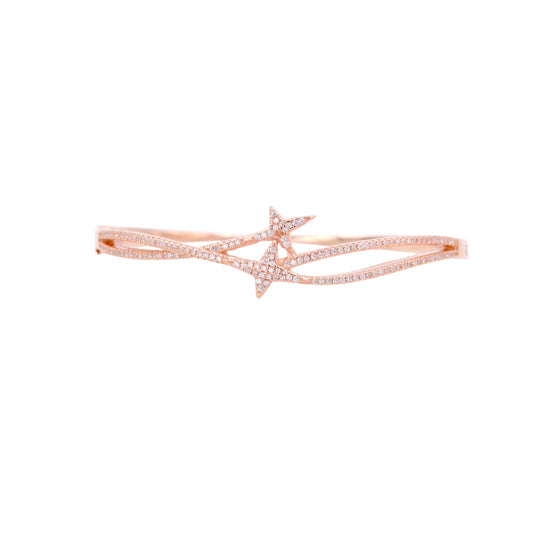 Rose Gold Stellar Trail Cuff/Kada