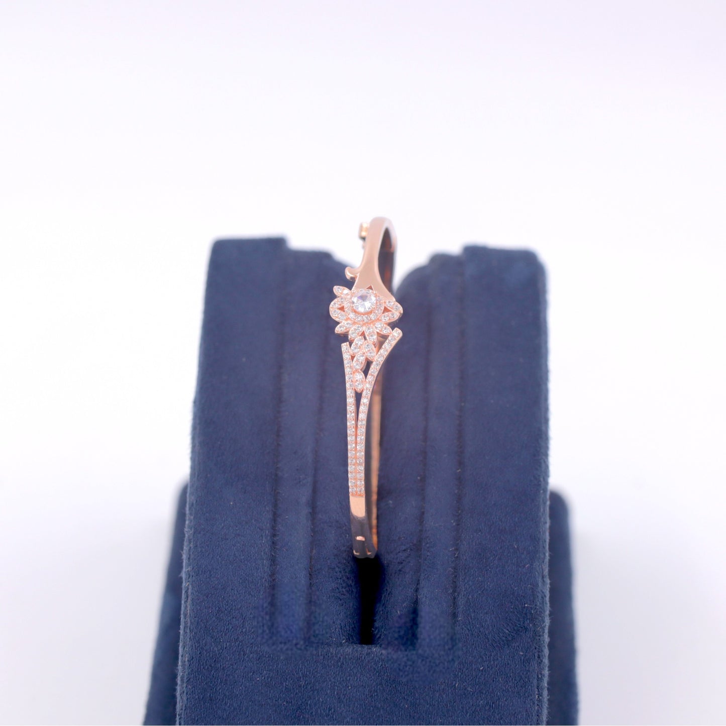 Rose Gold Bloom & Bare Cuff/Kada