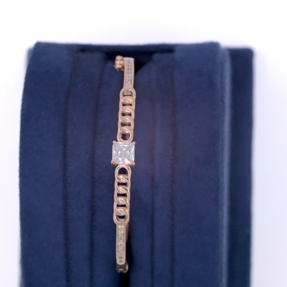 Rose Gold Prism Link Cuff/Kada