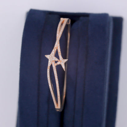 Rose Gold Stellar Trail Cuff/Kada