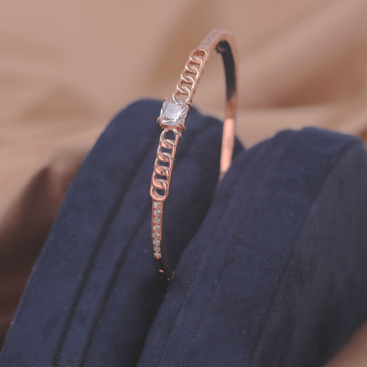 Rose Gold Prism Link Cuff/Kada