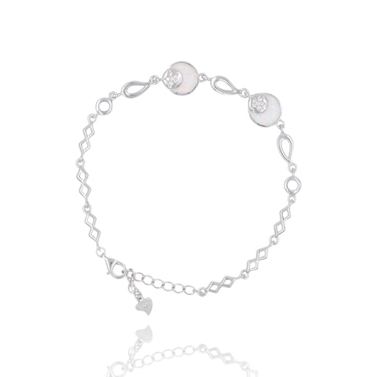 Silver Orbit Mist Bracelet
