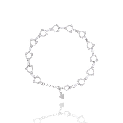 Silver Frost Loops Bracelet
