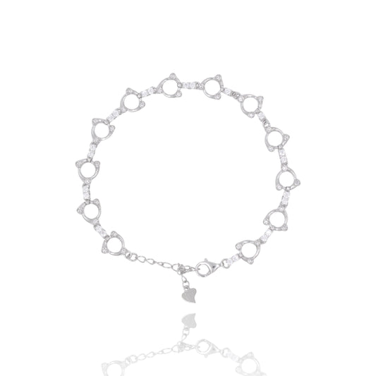 Silver Frost Loops Bracelet