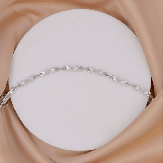 Silver Stone Sleek Bracelet