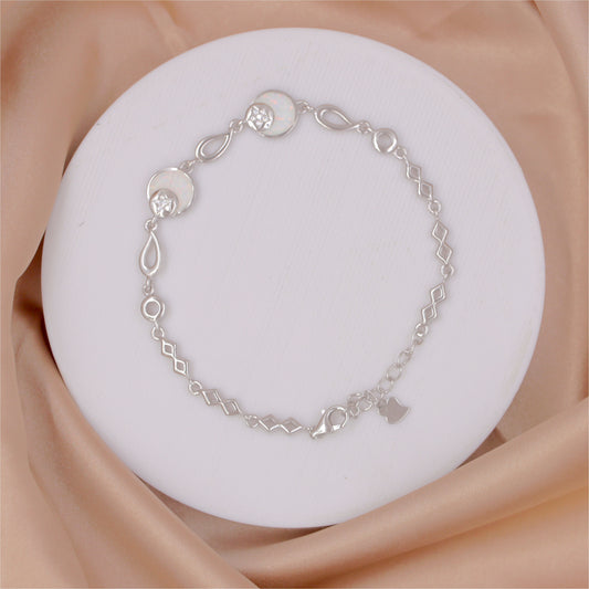 Silver Orbit Mist Bracelet
