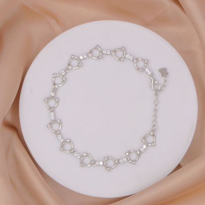 Silver Frost Loops Bracelet