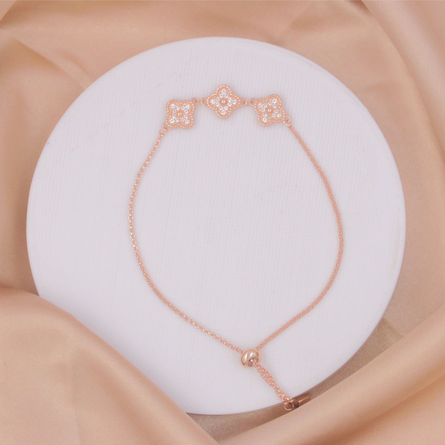 Rose Gold Van Cleep Adjustable Bracelet