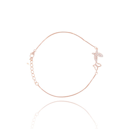 Rose Gold Whisp Wing Bracelet