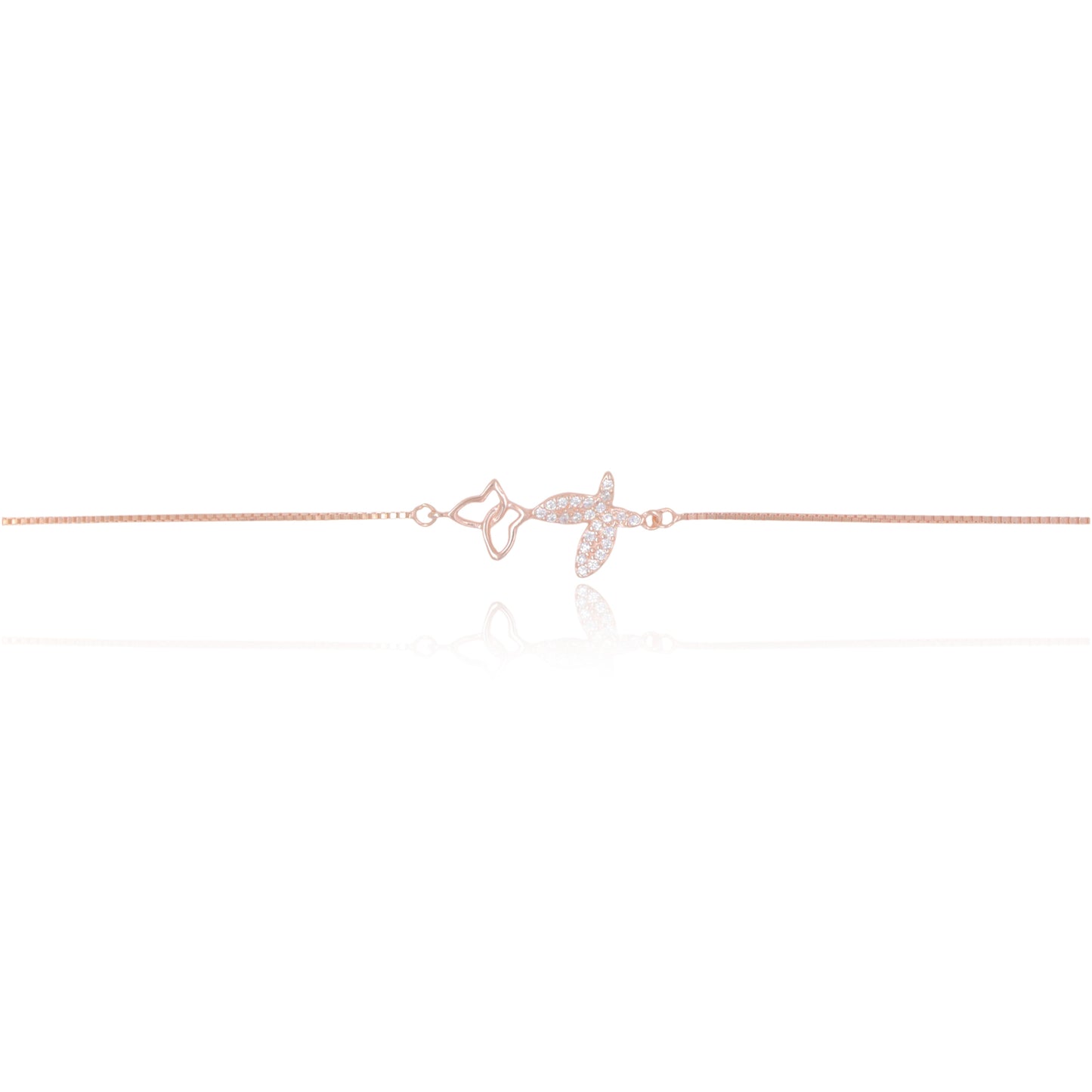 Rose Gold Whisp Wing Bracelet