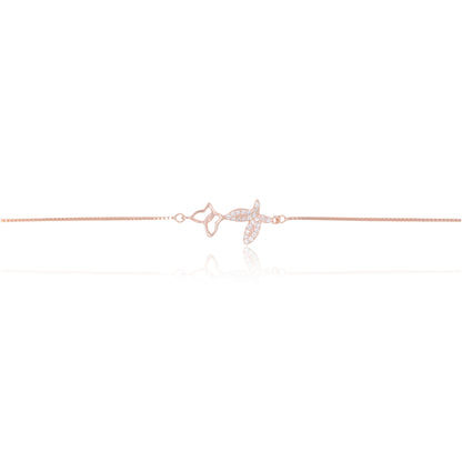 Rose Gold Whisp Wing Bracelet