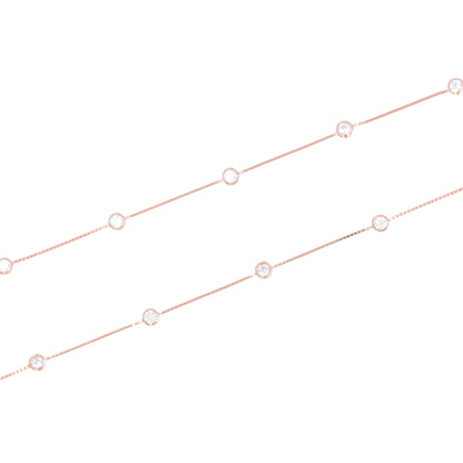 Rose Gold Minimal Solitaire Anklet / Payal