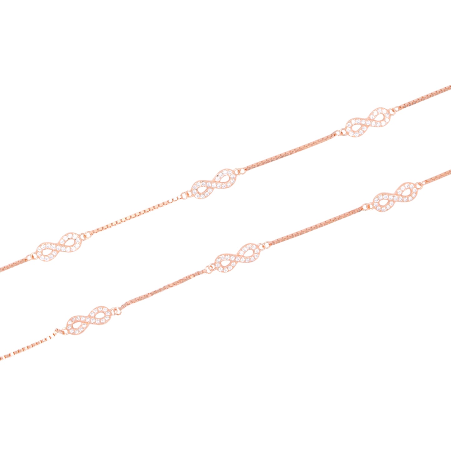 Rose Gold Soft Infinity Anklet / Payal