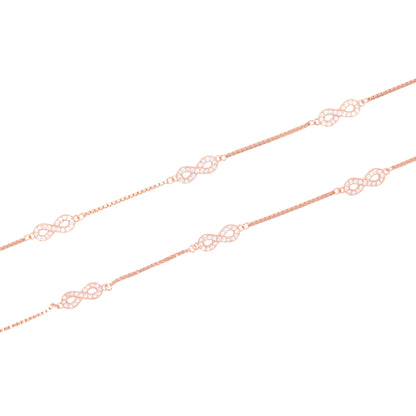 Rose Gold Soft Infinity Anklet / Payal