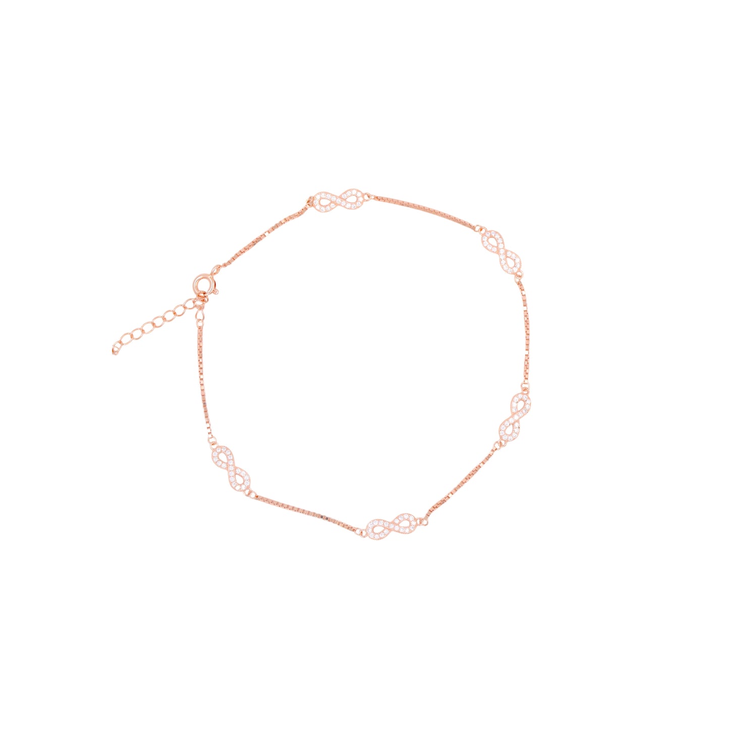 Rose Gold Soft Infinity Anklet / Payal