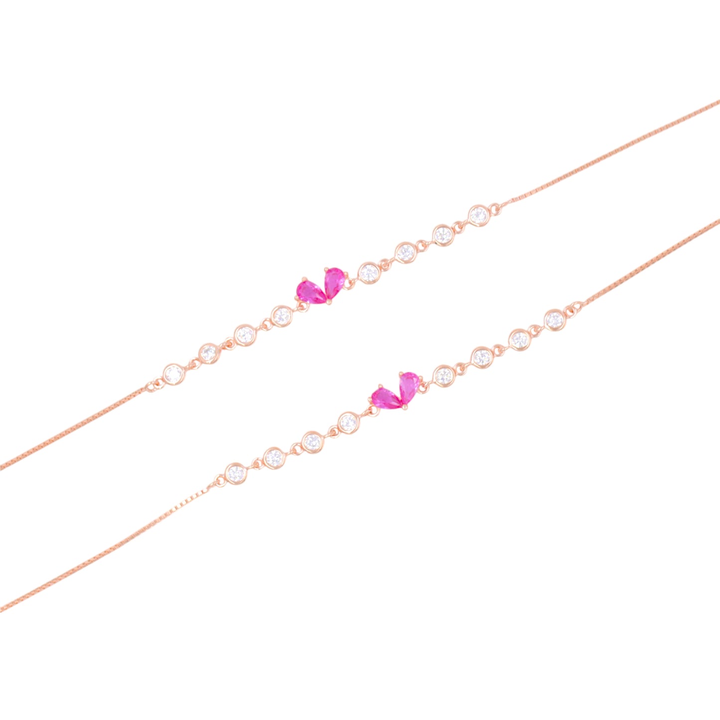 Rose Gold Crimson Bloom Anklet / Payal