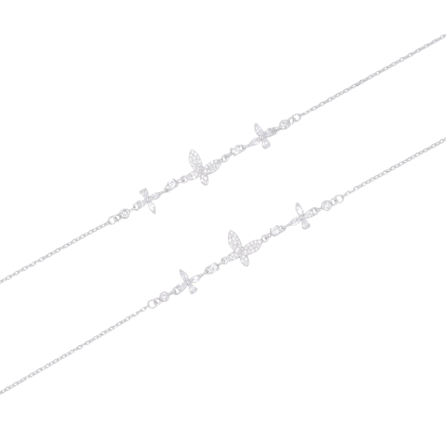 Silver Tiny Wings Anklet / Payal