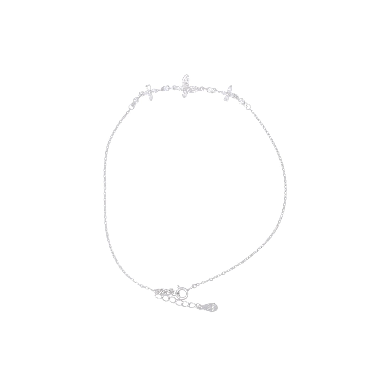 Silver Tiny Wings Anklet / Payal