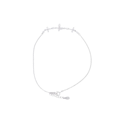 Silver Tiny Wings Anklet / Payal