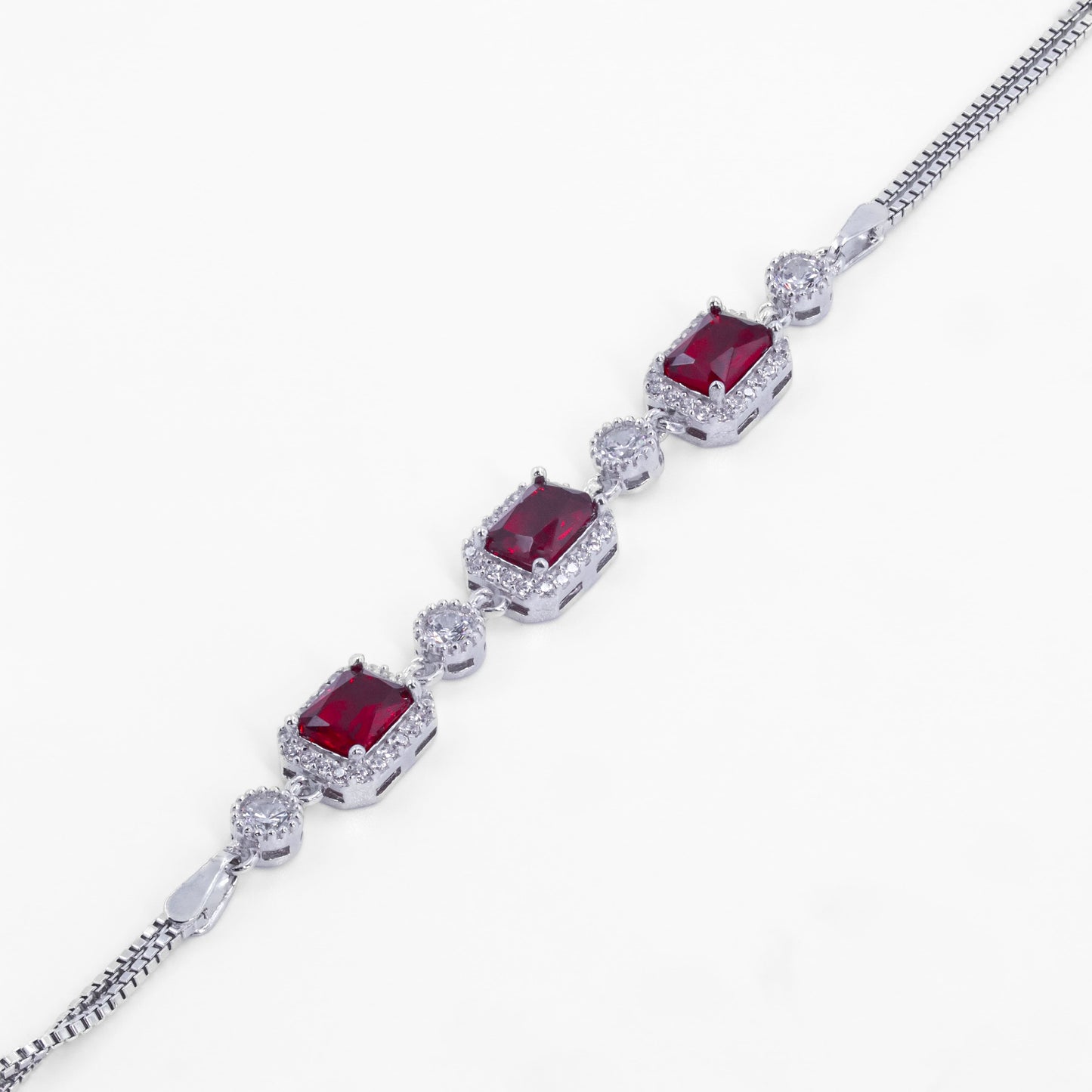 Silver Royal Ruby Bracelet