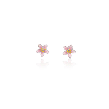 Silver Anemone Glow Earrings