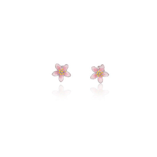Silver Anemone Glow Earrings