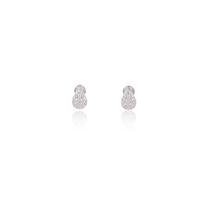 Silver Zircon Drop Earrings