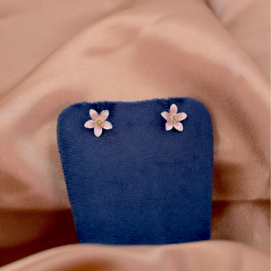 Silver Anemone Glow Earrings