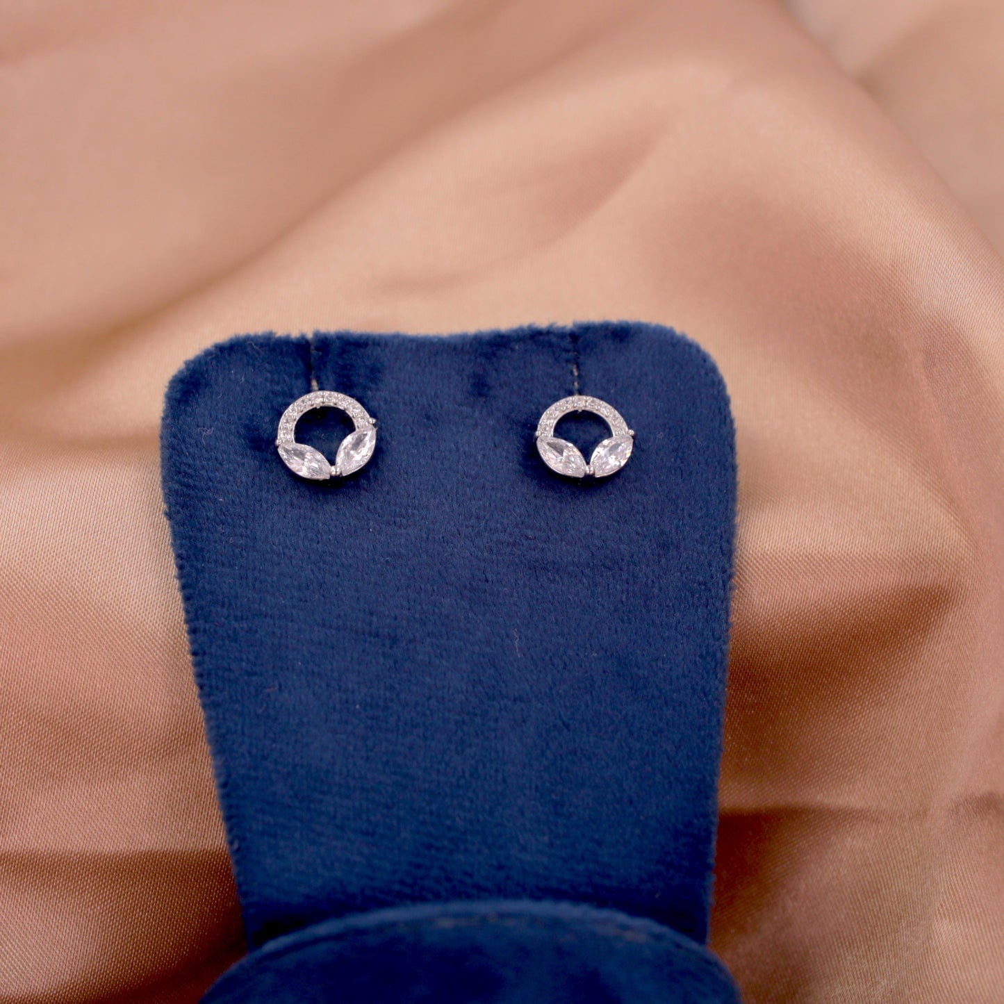 Silver Celeste Circle Earrings