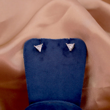 Silver Astra Solitaire Earrings