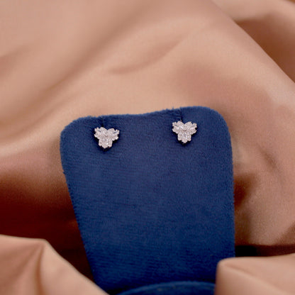 Silver Flora Triad Earrings