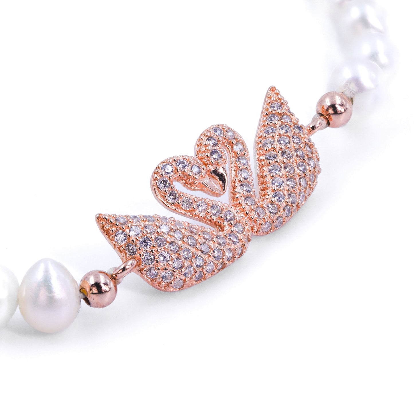 Swan Symphony Pearls Elastic Bracelet