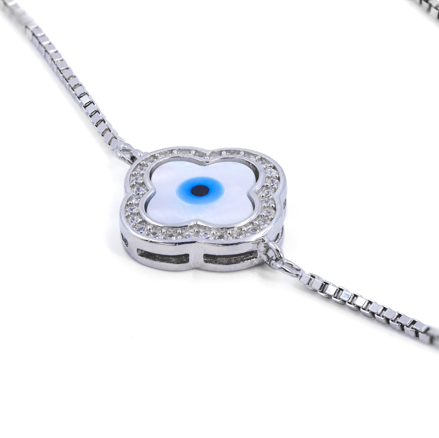 Silver Elegant Evil Eye Bracelet