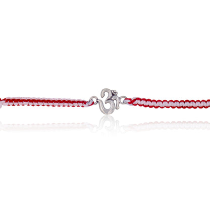 Braided OM Silver Rakhi