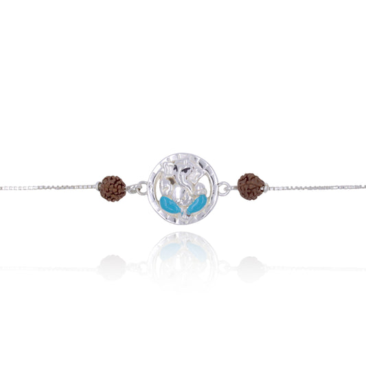 Bappa Bandhan Pure Silver Rakhi