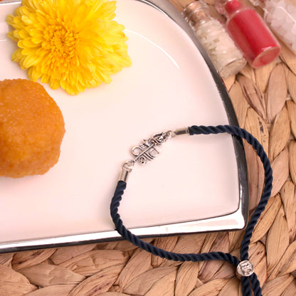 Shiv Trishul Silver Rakhi